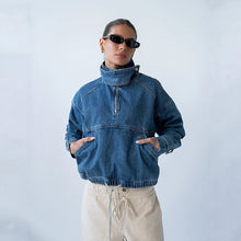 Load image into Gallery viewer, Blue Rush Zip-Front Denim Jacket