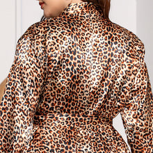 Load image into Gallery viewer, Leopard Lounge Long-Sleeve Nightgown
