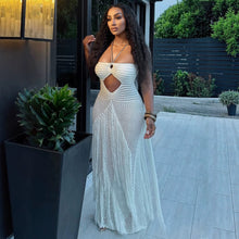 Load image into Gallery viewer, Tulum Nights Crochet Maxi Dress