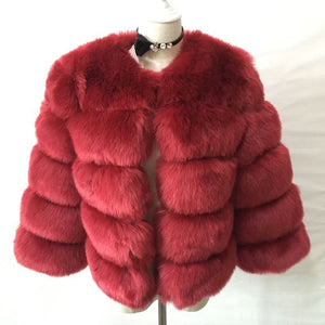 Short Artificial Fur Coat