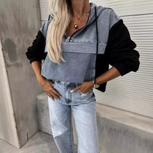 Load image into Gallery viewer, Downtown Denim Stitch Hoodie
