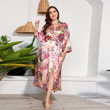 Load image into Gallery viewer, Leopard Lounge Long-Sleeve Nightgown