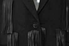 Load image into Gallery viewer, Midnight Moves Fringe Coat