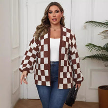 Load image into Gallery viewer, Checkmate Curve Cardigan