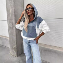 Load image into Gallery viewer, Downtown Denim Stitch Hoodie