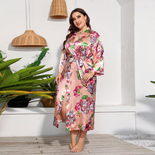 Load image into Gallery viewer, Leopard Lounge Long-Sleeve Nightgown