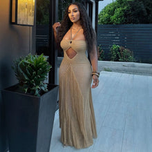 Load image into Gallery viewer, Tulum Nights Crochet Maxi Dress