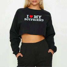 Load image into Gallery viewer, Boyfriend Energy Cropped Sweatshirt
