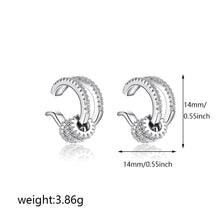 Load image into Gallery viewer, Crystal Silver Earrings
