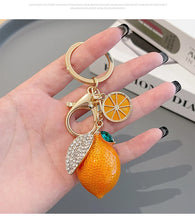 Load image into Gallery viewer, Fruit Glass Charm Keychain