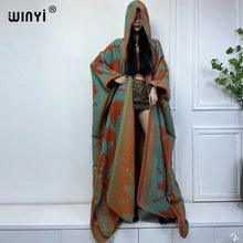 Load image into Gallery viewer, Hooded Luxe Poncho Coat Dress