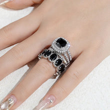 Load image into Gallery viewer, Double Halo Sparkle Ring Set