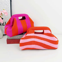 Load image into Gallery viewer, Woven Striped Makeup Bag