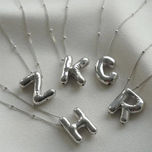 Load image into Gallery viewer, Bubble Letter Initial Necklace