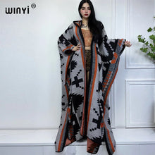 Load image into Gallery viewer, Hooded Luxe Poncho Coat Dress