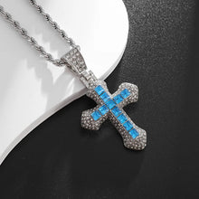 Load image into Gallery viewer, Crossfire Crystal Pendant Necklace