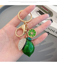 Load image into Gallery viewer, Fruit Glass Charm Keychain