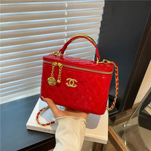 Load image into Gallery viewer, Glossy Quilted Chain Shoulder Bag