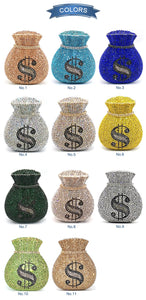Luxury Rich Dollar Crystal Clutches