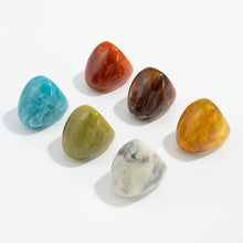Load image into Gallery viewer, Boho Resin Multicolored Irregular Big Finger Rings