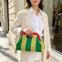 Load image into Gallery viewer, Woven Striped Makeup Bag