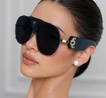 Load image into Gallery viewer, Steampunk Oversized Vintage Pilot Sunglasses