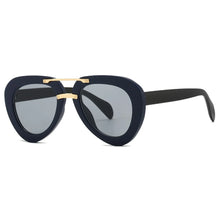 Load image into Gallery viewer, Retro Black Pilot Sunglasses