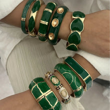 Load image into Gallery viewer, Verdant Muse Statement Bangle