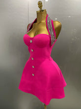 Load image into Gallery viewer, Crystal Noir Off-Shoulder Gown