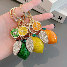 Load image into Gallery viewer, Fruit Glass Charm Keychain