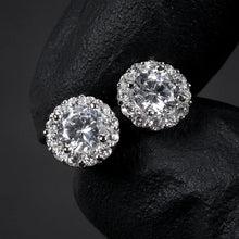 Load image into Gallery viewer, Classic CZ Silver Stud Earrings