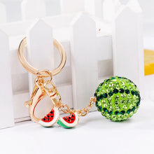 Load image into Gallery viewer, Fruit Glass Charm Keychain