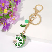 Load image into Gallery viewer, Fruit Glass Charm Keychain