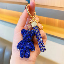 Load image into Gallery viewer, Crystal Bear Bag Charm Keychain