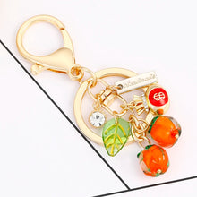 Load image into Gallery viewer, Fruit Glass Charm Keychain