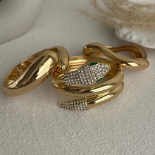 Load image into Gallery viewer, Snake Curve Wide Cuff Bangle