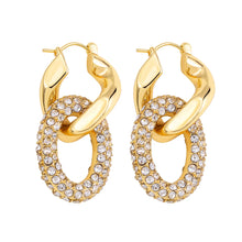 Load image into Gallery viewer, CZ U-Hoop Huggie Earrings