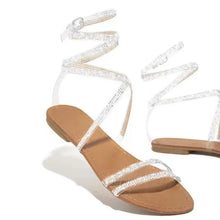 Load image into Gallery viewer, Rhinestone Gladiator Sandals