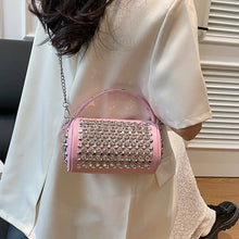 Load image into Gallery viewer, Disco Darling Rhinestone Barrel Bag