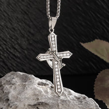 Load image into Gallery viewer, Crossfire Crystal Pendant Necklace