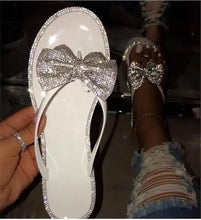 Load image into Gallery viewer, Bow Sparkle Thong Sandals