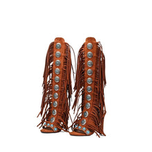 Load image into Gallery viewer, Big Mood Lace-Up Knee-High Heels