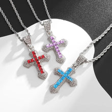 Load image into Gallery viewer, Crossfire Crystal Pendant Necklace