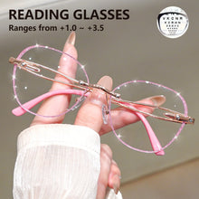 Load image into Gallery viewer, Glitter Read Round-Oval Readers