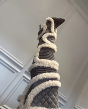 Load image into Gallery viewer, Frosted Runway Statement Tall Boots