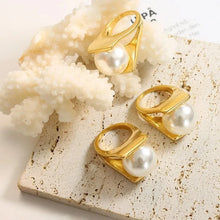 Load image into Gallery viewer, Pearl Point Y-Shaped Ring