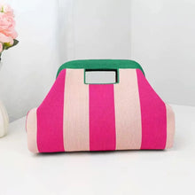 Load image into Gallery viewer, Woven Striped Makeup Bag