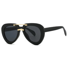 Load image into Gallery viewer, Retro Black Pilot Sunglasses