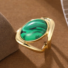 Load image into Gallery viewer, Green Orbit Statement Ring