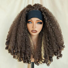 Load image into Gallery viewer, Synthetic Afro Curly Headband Wig